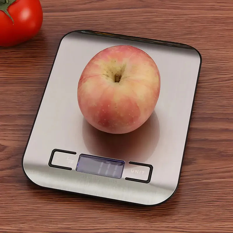 Báscula De Cocina Digital De Acero Inoxidable Para Alimentos Con Tara Y 5 Kg De Capacidad Plateado 5 G