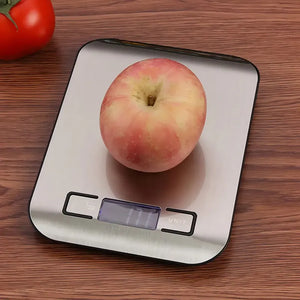 Báscula De Cocina Digital De Acero Inoxidable Para Alimentos Con Tara Y 5 Kg De Capacidad Plateado 5 G