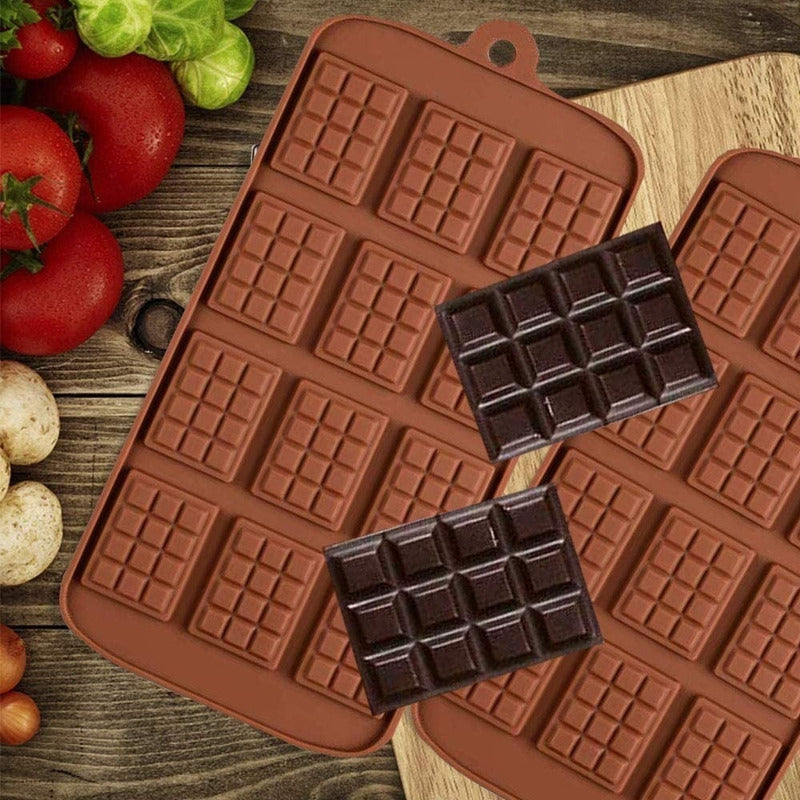 6 Moldes De Chocolate Molde Barra Chocolate Silicona Barrita Marrón