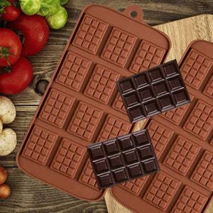 6 Moldes De Chocolate Molde Barra Chocolate Silicona Barrita Marrón