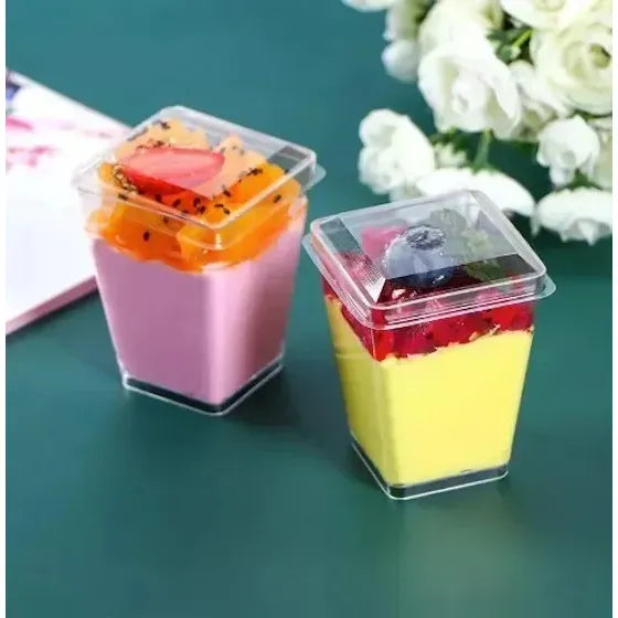 10 Vasos Para Postres Set De Vasos Shot Postres C/tapa 220ml Pocillo Para Postre Vaso Para Dulces Vaso De Dulces Vasos De 220ml Vasos Shot Postres Individuales Mini Vasos De Postre Pasteleriuscl