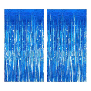 X2 Cortinas Guirnalda Cumpleaños Guirnalda Azul Oscuro 2m Azul Oscuro