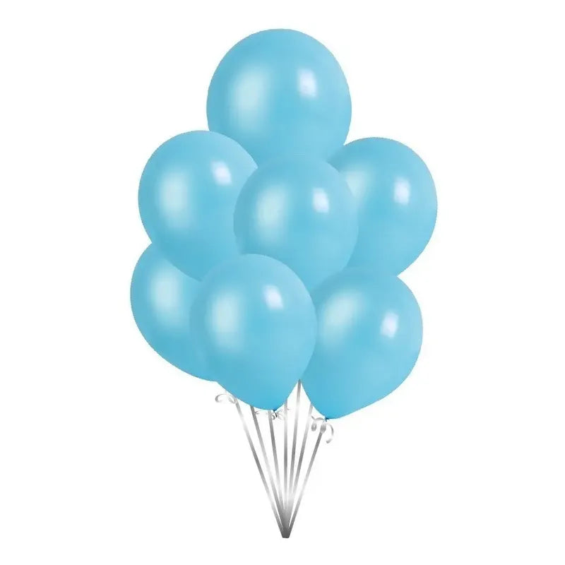 Pack 25 Set De Cumpleaños Globos Cumpleaños Globo Metalizado Azul Claro 100936