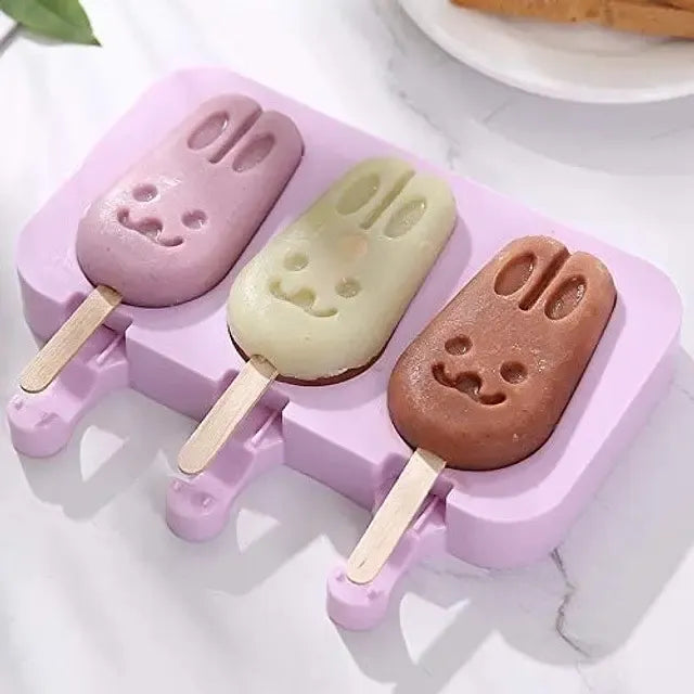 Moldes De Silicona Para Helados Molde Paletas Helado Conejo Molde De Helados Paletas De Helado Moldes De Silicona Moldes De Helados Multicolor Pasteleriuscl