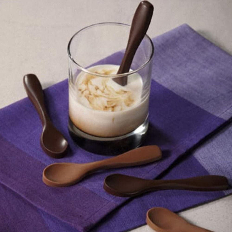 Pack X2 Molde Chocolate Moldes Silicona Chocolate Cucharas - Marrón