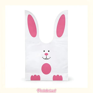 Pack X150 Bolsas De Dulces De Pascua Chocolates Bolsas De Regalos Para Niños Bolsa Con Diseño Conejo De Pascua 22x13cm... Rosa Bolsas Conejo De Pascua