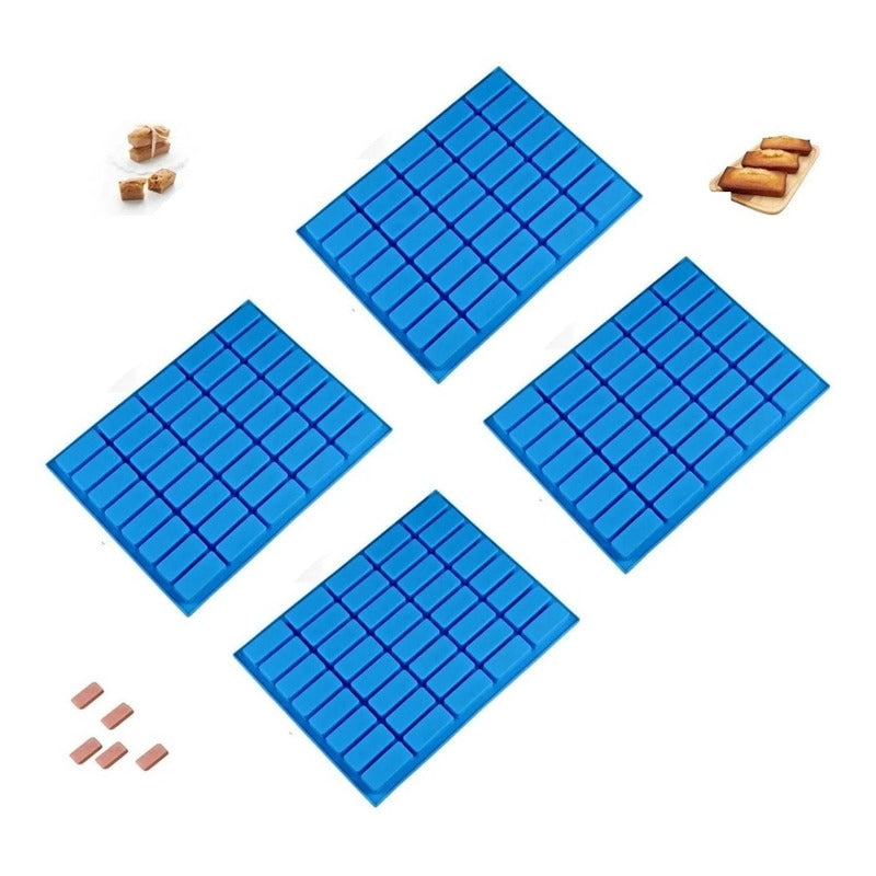 Pack X4 Moldes Silicona Barra Moldes Hielo Molde Jabon 40