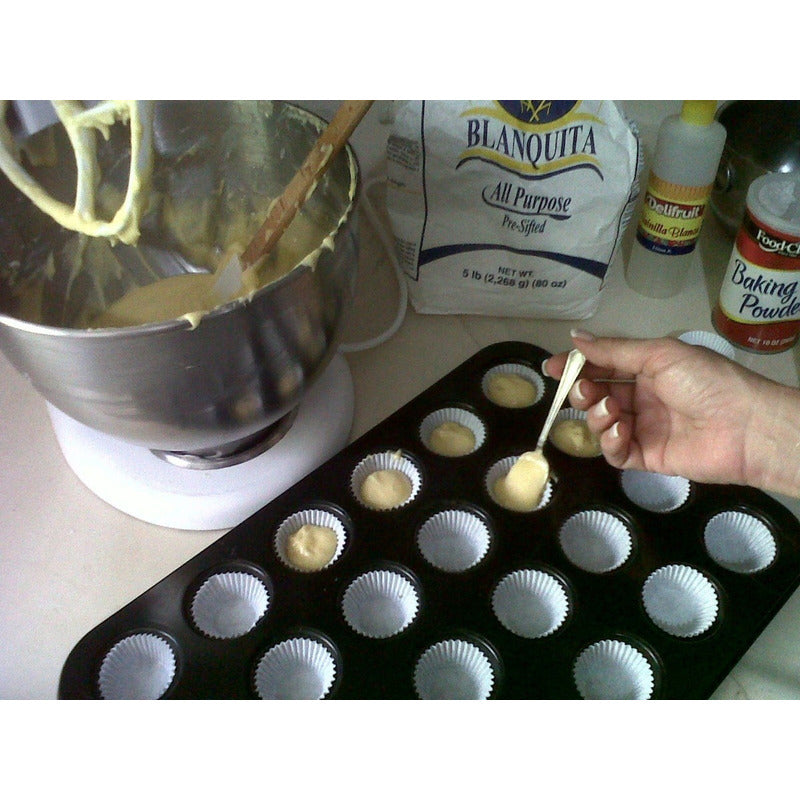 Pack X100 Capsula Para Hornear Capsulas Cupcakes Capsula 5cm Blanca 5cm 66528