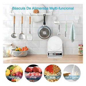 Balanza De Cocina Digital Genérica Sf-400 Blanca Blanco