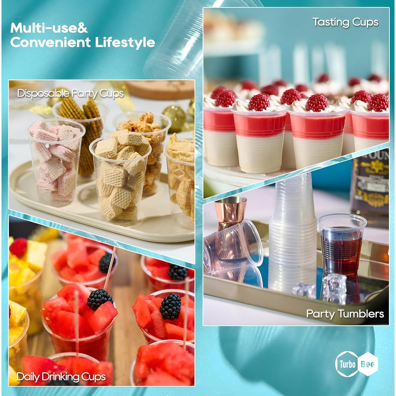 Pack X400 Vasos Plasticos Desechables Vasos Plasticos 200ml Transparente