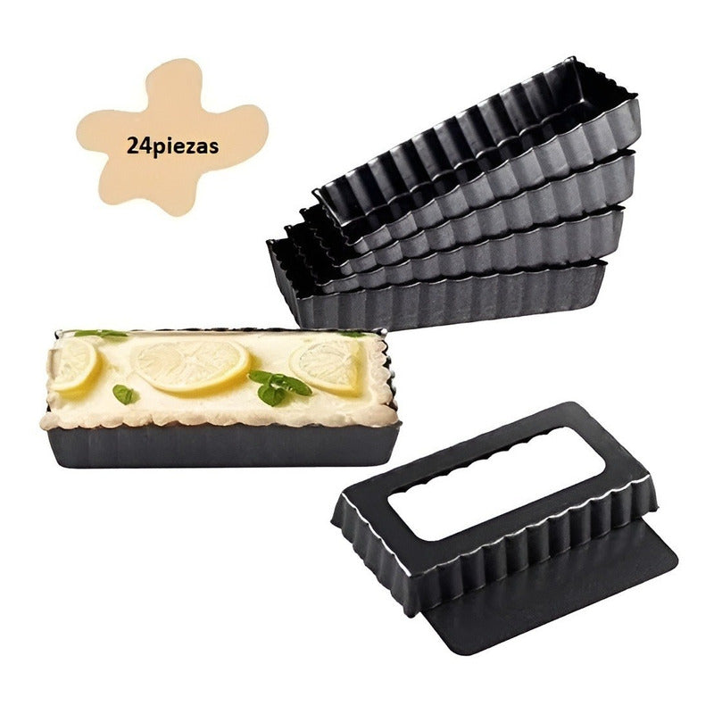 Pack X24 Moldes Desmontables Moldes Rectangular Individual Gris