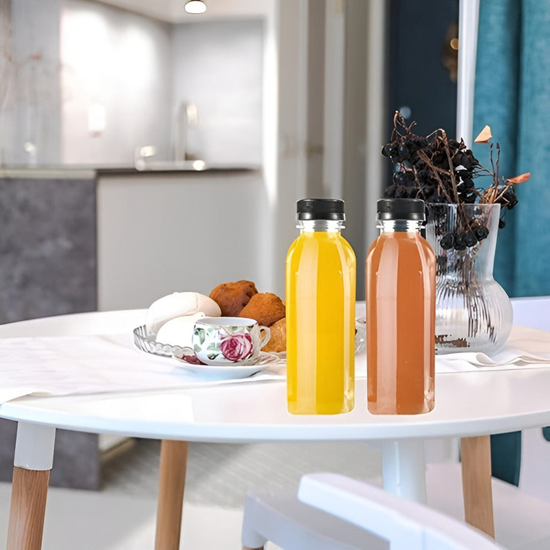 X12 Botellas Con Tapa Botellas Plasticas Transparentes 500ml Transparente