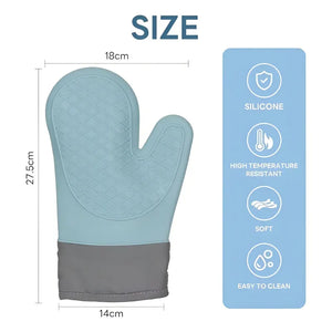 X2 Guante Silicona Para Horno Toma Olla Guantes Cocina 27 Cm Protector De Silicona Agarradera Para Horno Turquesa... Guantes Silicona 27cm