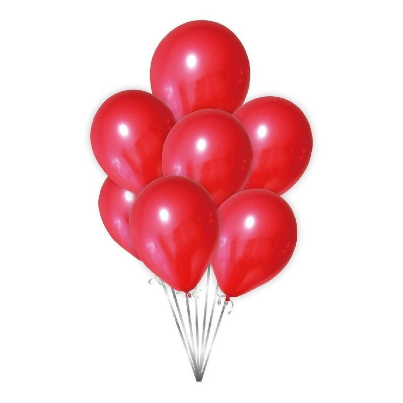 Pack X25 Set De Cumpleaños Globos Cumpleaños Globos Rojo - Rojo 100934