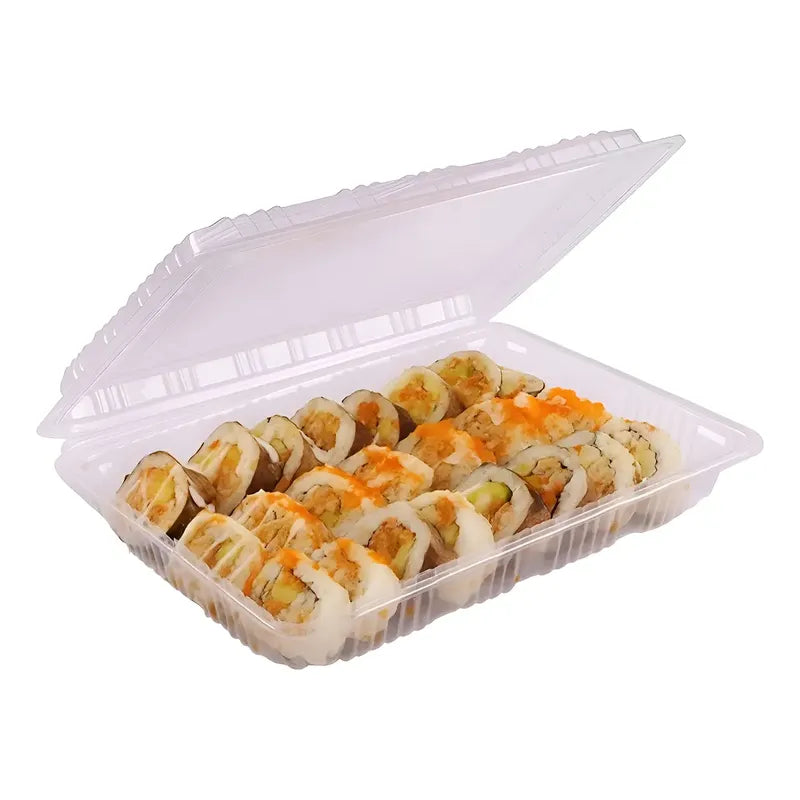 140 Bandejas Plastica Para Sushi Envase Transparente 3 Rolls Bandejas Desechables Para Delivery Y Restaurante Contenedor Para Comida Envase Plástico Transparente Para Sushi Con Tapa Dura Pasteleriuscl
