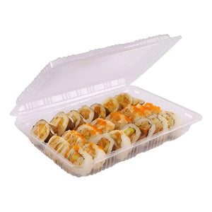 140 Bandejas Plastica Para Sushi Envase Transparente 3 Rolls Bandejas Desechables Para Delivery Y Restaurante Contenedor Para Comida Envase Plástico Transparente Para Sushi Con Tapa Dura Pasteleriuscl
