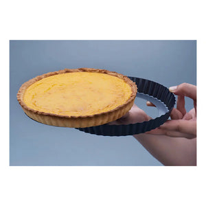 Pack X3 Moldes Desmontables 24cm Kuchen Molde Para Pie Tartaleta Desmontable Molde Redondo Extraíble Con Fondo... Gris