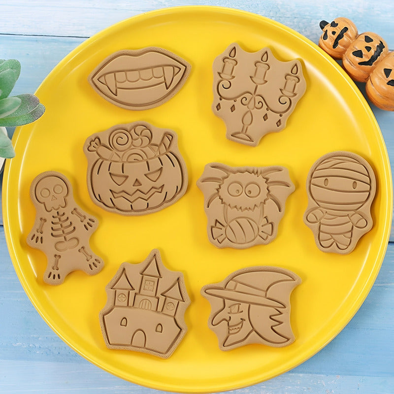 8 Moldes Galletas Halloween Cortadores De Galletas Cortador Rosa