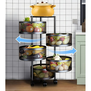 Carro Organizador Ruedas Organizador De Verduras 5nivel 89cm