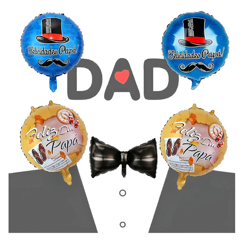 X4 Globos Dia Del Padre Decoracion Dia Del Padre Dia De Papa Globos Corbatin 101781