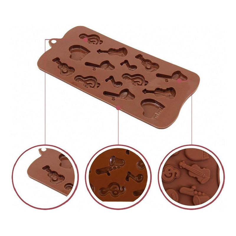 Moldes De Chocolate Moldes Silicona Chocolate Instrumentos Marrón
