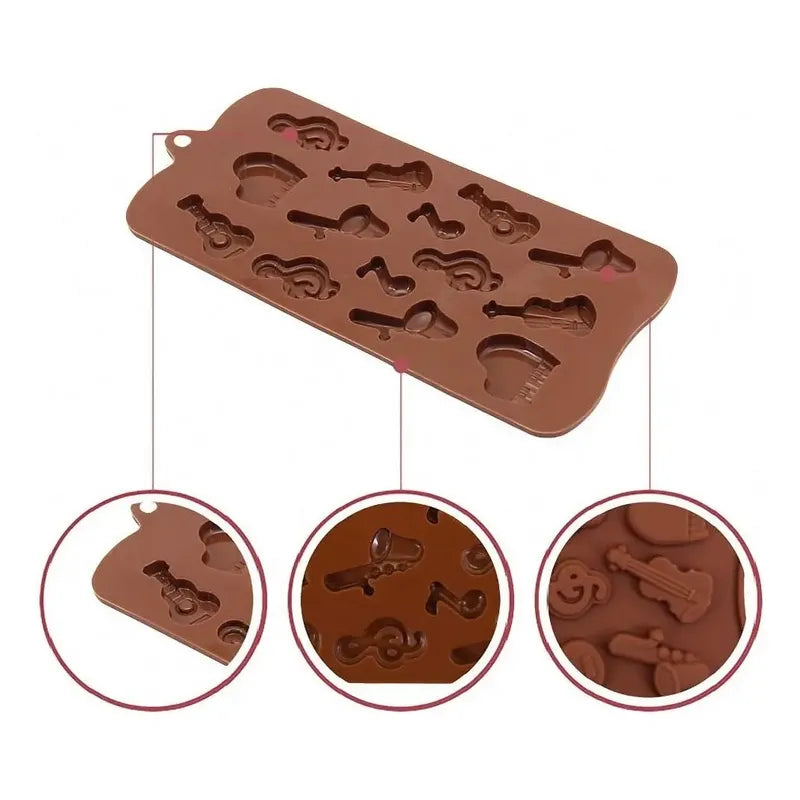 Moldes De Chocolate Moldes Silicona Chocolate Instrumentos Bordó
