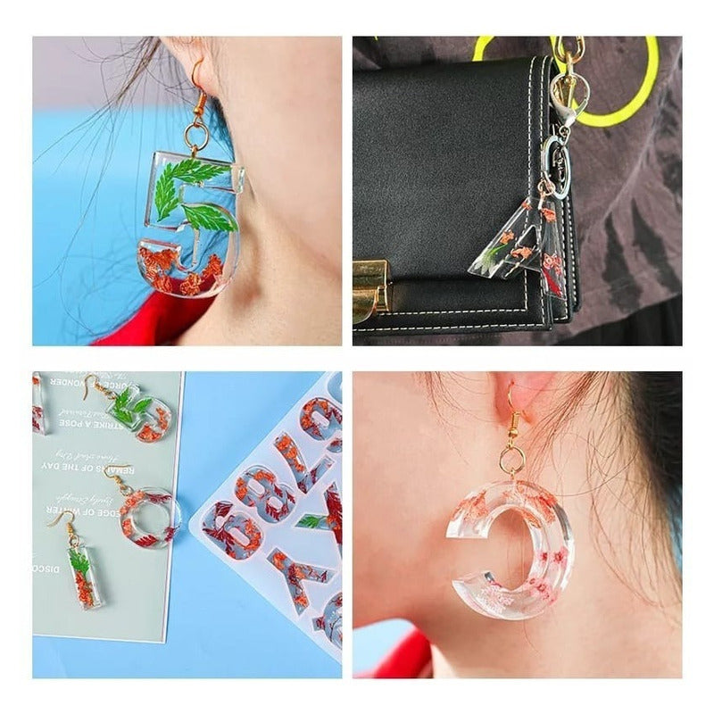 X3 Molde De Silicona Letras Moldes Silicona Resina 36cavid X3 Transparente 36 Cavid