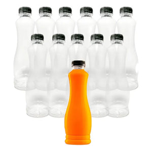Set 12 Botellas Plasticas Transparentes Botella C/tapa 800ml Transparente