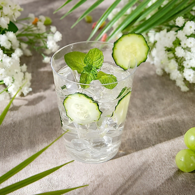 X100 Set Vasos Desechables Vaso Plastico Acrilicos 438 Ml Transparente 438 Ml