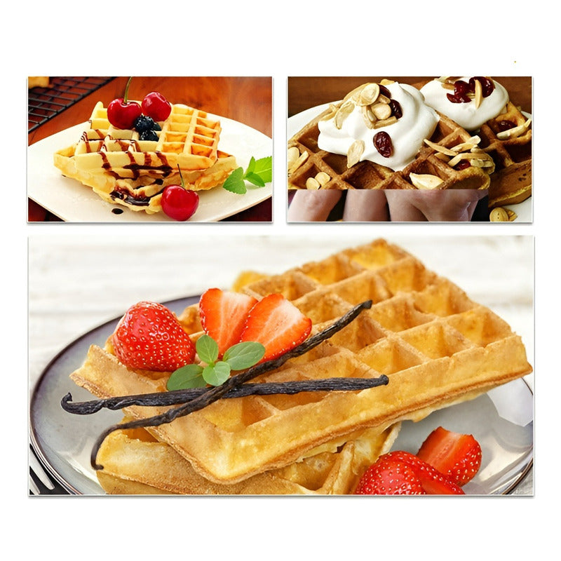 Waflera Doble Wafleras Maquina De Waffles Waflera Industrial Plateado / Maquina De Waffles 2pcs