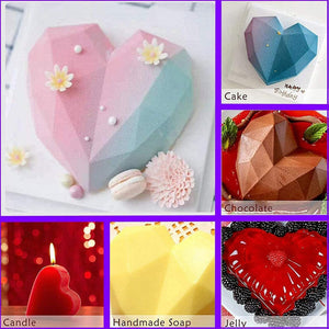 Molde Corazon Diamante Moldes Para Chocolate Corazón Geometrico 8 Color Marrón Insumos Reposteria Pasteleriacl