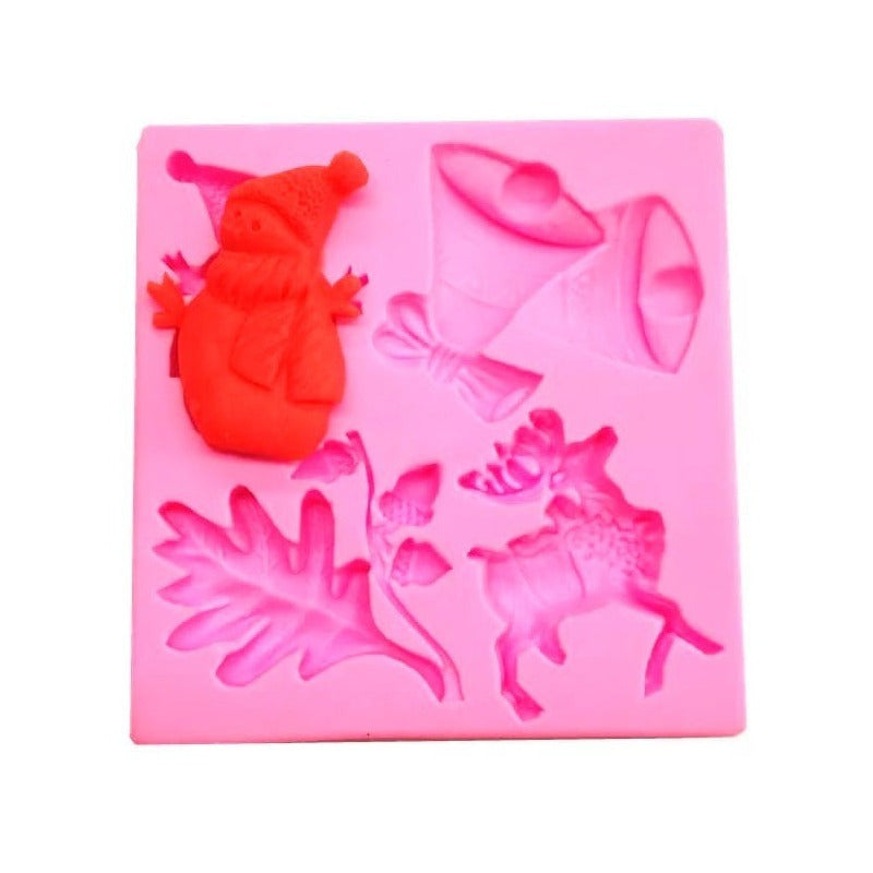 Molde De Silicona Molde Campanas Molde Fondant Reno Bellota  Rosa 2305