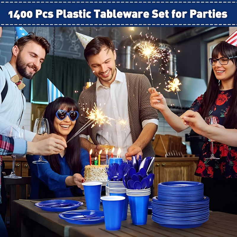 Vajilla De Cumpleaños Servilletas Decoracion Desechables 20p Azul