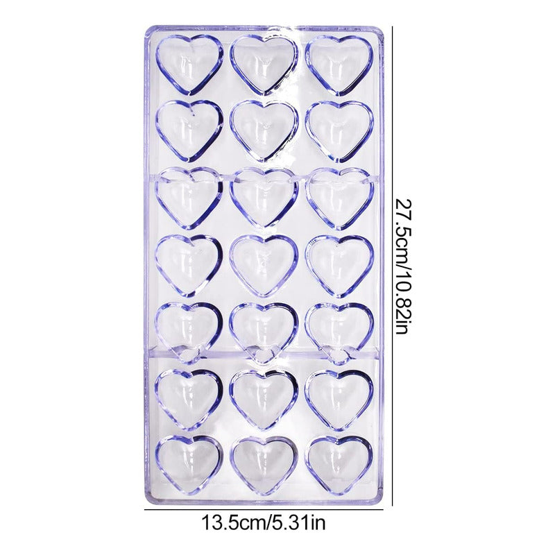 2 Moldes Chocolate Rosas + Moldes Policarbonato Corazon Blanco