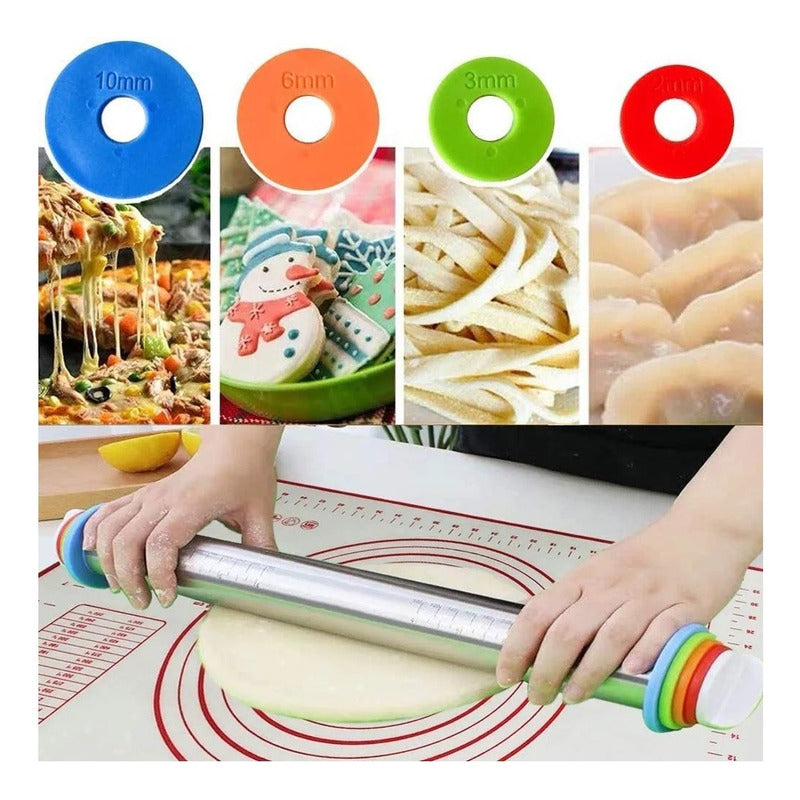 Uslero Acero Inoxidable Uslero Ajustable Uslero Fondant 45cm Plateado