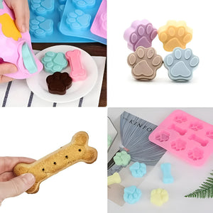 Set X4 Moldes Silicona Reposteria Chocolate Mascotas 8cavi Multicolor / Molde Mascotas 8cavid