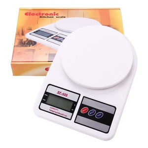 Balanza Pesa Digital Para Cocina Comercio 0 A 10kg Capacidad Máxima 10 Kg Color Blanco