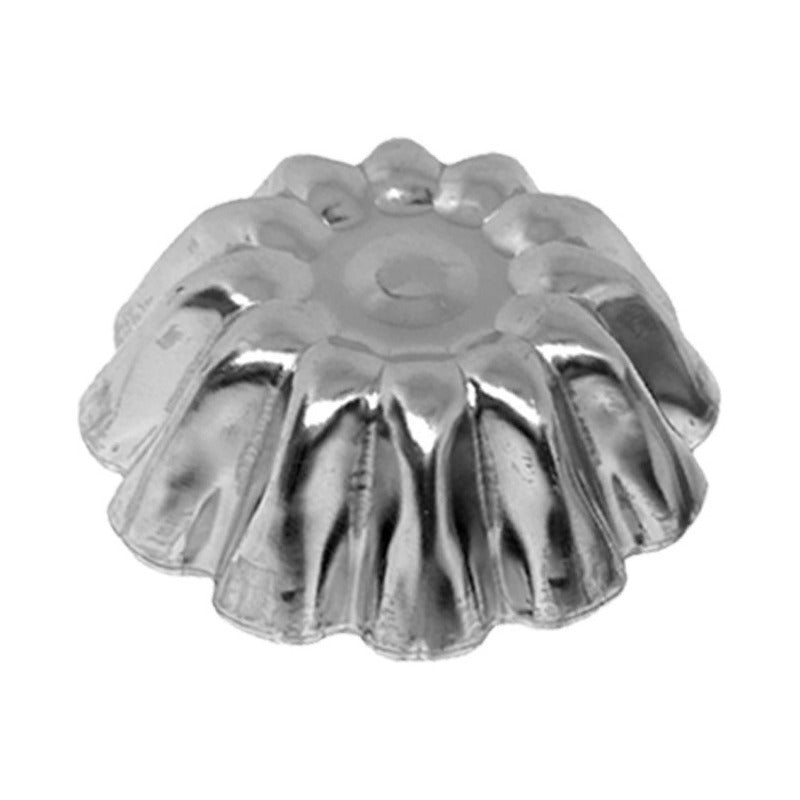 Pack X6 Molde Mini Tartaleta Moldes Tarta De Coctel Flor 5.5 Gris