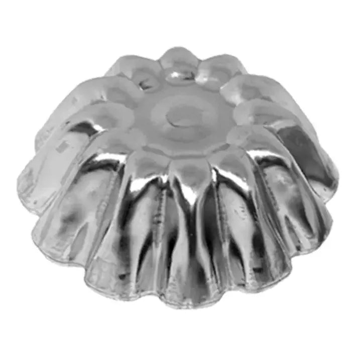 Pack X6 Molde Mini Tartaleta Moldes Tarta De Coctel Flor 5.5 Gris Claro