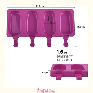 Moldes De Silicona Para Helados Molde Silicona Reposteria Helado 0417 Moldes De Silicona Para Paletas Para Cake Pop... Multicolor