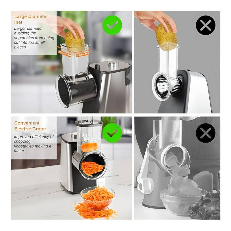 Rallador De Queso Rallador Queso Rallador Multiusos 250w Negro