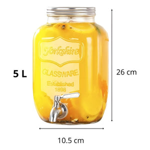 Jarro Para Jugos Dispensador De Bebidas Jarro De Vidrio 5l