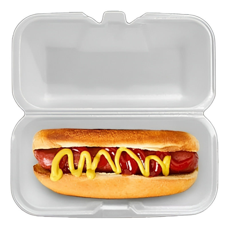 Envases De Plumavit Para Comida Porta Completo Pack 100 Und