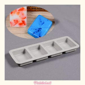 Moldes Silicona Molde De Silicona De Jabon Molde Jabon 4cavi Gris Claro