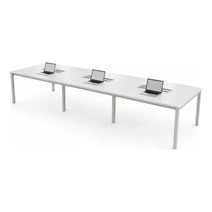 Mueble Ejecutivo Escritorio Oficina 6 Personas 3.60x1.20cm Blanco