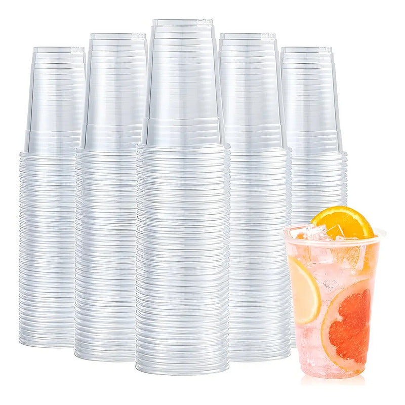 Vasos Plástico Desechables De 400 Ml Para Bebidas Frías, Pack De 200 Trasparente