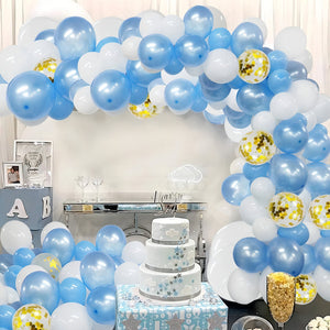 Pasteleriacl Pack De 25 Globos Redondos De 25cm Color Azul