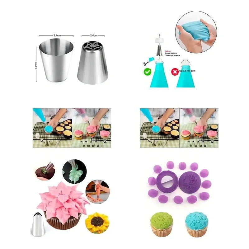 Set De Pasteleria Articulos De Reposteria Decoracion 137pcs Manga Reposteria Espatula Repostera Torta Exhibición Base Giratoria Utensilio Cocina Decorador Kit De Decoración De Pasteles Pasteleriuscl