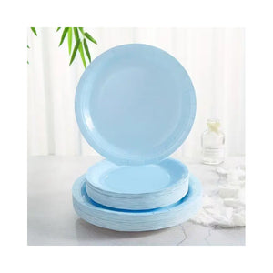 Set Cumpleaños Servilleta Vaso Plato Desechable Celeste 20p Celeste