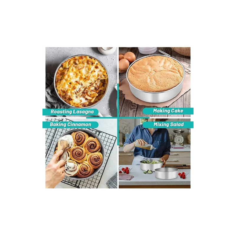 Moldes De Aluminio Para Tortas Moldes Desmontable Molde 24cm Gris